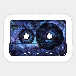 Vintage Retro Nebula Mixtape 80s Cassette Tape Sticker